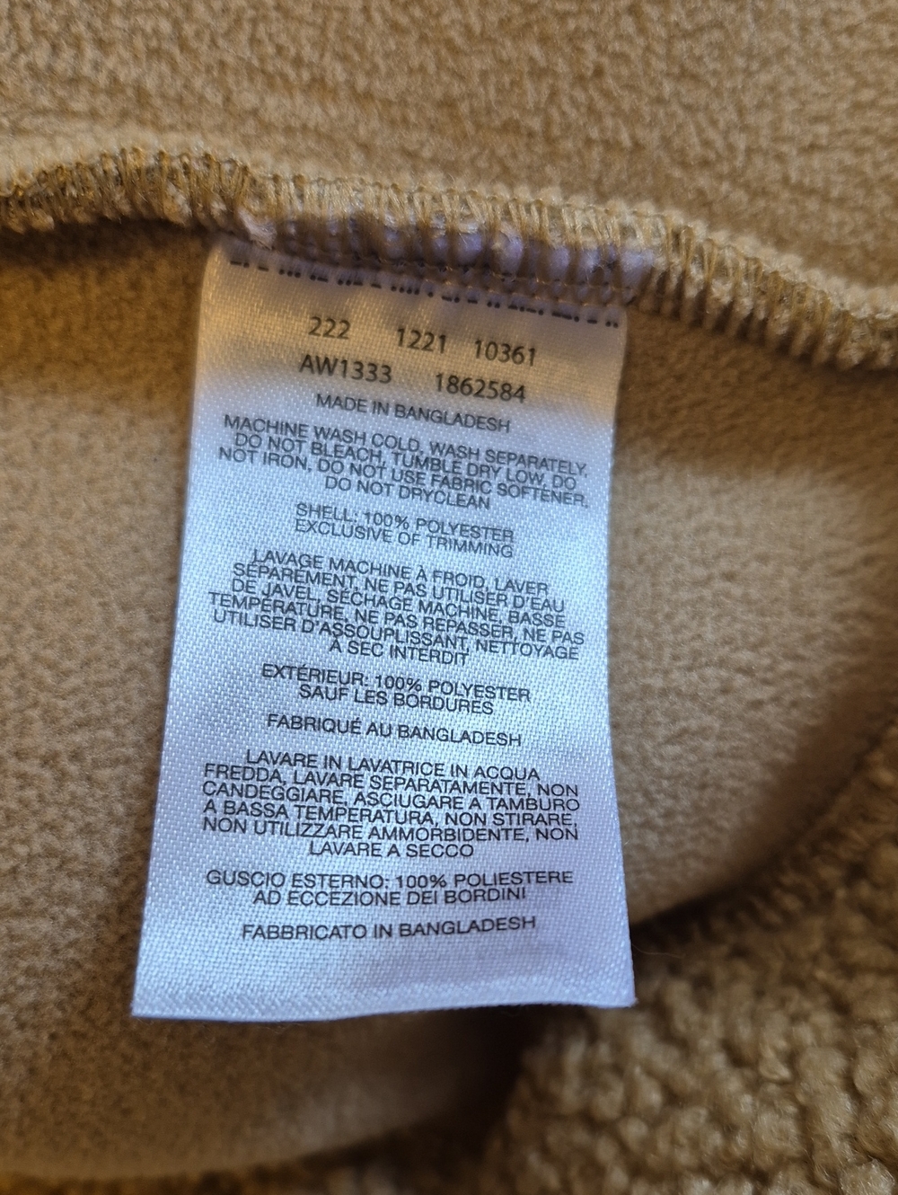 Columbia Women's Beige Teddy Fleece Coat with Funnel Collar - 3X - Picture 8 of 9
